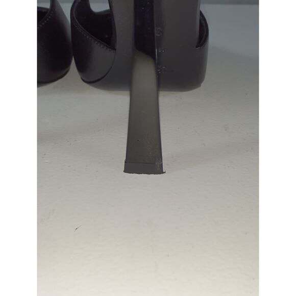 Saint Laurent 'Jeanne' Black Leather Slingback Stiletto Pumps Size 7 - Picture 5 of 6